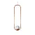 Pendente Itamonte Milla G1 475/1 790x220mm Globo Ø150mm 1x G9 em Alumínio e Vidro Fosco Branco - Imagem 1