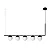 Pendente Itamonte Élle 489/5 1200x650mm 5 Globos Ø150mm 5x G9 em Alumínio e Vidro Fosco Branco - Imagem 1