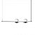 Pendente Itamonte Statera 509/2 70x1200mm 2 Globos Ø150mm 2x G9 em Alumínio e Vidro Fosco Branco - Imagem 1