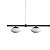 Pendente Odi 559-301 1200x130mm LED Integrado 5x4W Vidro Fosco Branco - Imagem 3