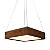 Pendente Accord Meio Squadro A-274 40x40x12cm em Madeira Design Contemporâneo - Imagem 2