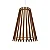 Pendente Accord Ripado A-1036 30x50cm em Madeira Design Contemporâneo - Imagem 1