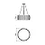 Pendente Accord Barril LED A-1112LED 70x19cm 63W 2255lm IRC90 em Madeira - Imagem 2