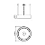 Pendente Accord Cilíndrico A-1351LED 80x12cm LED Integrado 29W 1025lm IRC 90 - Imagem 3