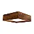Plafon Accord Iluminação Meio Squadro A-494 40x40x12cm Design Moderno em Madeira - Imagem 1