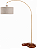 Luminária Imbuia Dourada com Cúpula Cilíndrica Rústica 255x175cm 5L Trevisan - Imagem 1