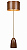 Luminária Imbuia Dourada com Cúpula Cilíndrica Imbuia 170x50cm 5L Trevisan - Imagem 1