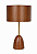 Abajur Imbuia Dourada com Cúpula Cilíndrica Imbuia 70x40cm 5L Trevisan - Imagem 1