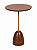 Mesa Lateral Imbuia Haste Dourada 63x40cm 5L Trevisan - Imagem 1