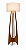 Luminária Imbuia com Cúpula Cilíndrica Rústico 172x60cm 5L Trevisan - Imagem 1