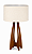 Abajur Imbuia com Cúpula Cilíndrica Rústica 73x45cm 5L Trevisan - Imagem 1