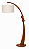 Luminária Imbuia com Cúpula Cilíndrica Rústica 217x60cm 5L Trevisan - Imagem 1