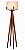 Luminária Imbuia com Cúpula Cilíndrica Algodão Cru 162x40cm 5L Trevisan - Imagem 1