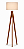Luminária Imbuia com Cúpula Cilíndrica Relevo 152x50cm 5L Trevisan - Imagem 1