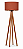 Luminária Imbuia com Cúpula Cilíndrica Terracota 165x50cm 5L Trevisan - Imagem 1