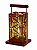 Luminária Imbuia com Cúpula Quadrada Folha 42x21cm 5L Trevisan - Imagem 1