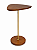 Mesa de Apoio Imbuia com Haste Dourada 60x36cm 5L Trevisan - Imagem 1