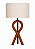 Abajur Imbuia com Cúpula Cilíndrica Linho 72x50cm 5L Trevisan - Imagem 1