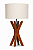 Abajur Imbuia com Cúpula Cilíndrica Relevo 66x40cm 5L Trevisan - Imagem 1