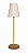 Abajur Imbuia Haste Dourada com Cúpula Cone Rústico 67x17cm 5L Trevisan - Imagem 1
