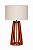 Abajur Imbuia com Cúpula Cilíndrica Relevo 68x40cm 5L Trevisan - Imagem 1