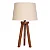 Abajur Tripé Imbuia com Cúpula Cone Relevo 53x30cm 5L Trevisan - Imagem 1