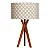 Abajur Imbuia com Cúpula Cilíndrica Rústico 71x45cm 5L Trevisan - Imagem 1