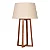Abajur Imbuia com Cúpula Cone Relevo 66x40cm 5L Trevisan - Imagem 1