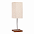Abajur Imbuia com Cúpula Quadrada Linho 41x12cm 5L Trevisan - Imagem 1