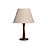 Abajur Wengue com Cúpula Cone Linho 37x25cm 5L Trevisan - Imagem 1