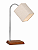 Abajur Imbuia com Cúpula Quadrada Relevo 37x25cm 5L Trevisan - Imagem 1