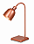 Luminária de Mesa Rose Gold com Cúpula Rose Gold 37x25cm 5L Trevisan - Imagem 1