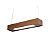 Pendente Regulável Imbuia com Acrílico LED T8 130x16cm 5L Trevisan - Imagem 1