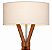 Luminária Imbuia com Cúpula Cilíndrica Algodão Cru 167x50cm 5L Trevisan - Imagem 2
