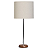 Abajur Imbuia com Cúpula Cilíndrica Relevo 78x30cm 5L Trevisan - Imagem 1