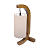 Abajur Imbuia com Cúpula Cilíndrica Linho 39x25cm 5L Trevisan - Imagem 1