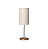 Abajur Imbuia com Cúpula Cilíndrica Algodão Cru 38x12cm 5L Trevisan - Imagem 1