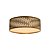 Plafon Dunas Slim 45 Classic Lar Madeira 44cm 3x E27 – Ref. 1142 - Imagem 1