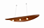 Pendente Luna Longo Classic Lar Madeira 120x32cm 3x E27 – Ref. 1383 - Imagem 5