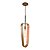 Pendente Silué Trapezoidal Orgânico Classic Lar Madeira 55cm – Ref. 1388 - Imagem 2