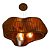 Pendente Ripado Orgânico 45 Classic Lar 3x E27 45cm – Ref. 1379 - Imagem 1