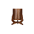 Luminária Imbuia com Cúpula Cilíndrica Viena 42x35x35cm 5L Trevisan - Imagem 1