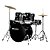 Bateria Acústica 22" Juvenil Premium DX822 BK com Pratos - Imagem 1