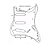 Escudo para Guitarra Stratocaster Sonotec PKG HSS Branco - Imagem 2