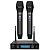 Microfone sem Fio de Mão Duplo Dylan D-902 Power Bateria Recarregável - Imagem 1