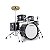 Bateria Acústica Juvenil Turbo Junior Black Wood com Pratos - Imagem 1