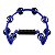 Pandeiro Meia Lua MXT 54.4.3 Azul - Imagem 1