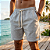 Bermuda de Linho Cinza Masculina Casual - Imagem 1