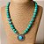 Colar azul com medalha - Imagem 1