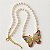 Colar borboleta com pedras coloridas - Imagem 3